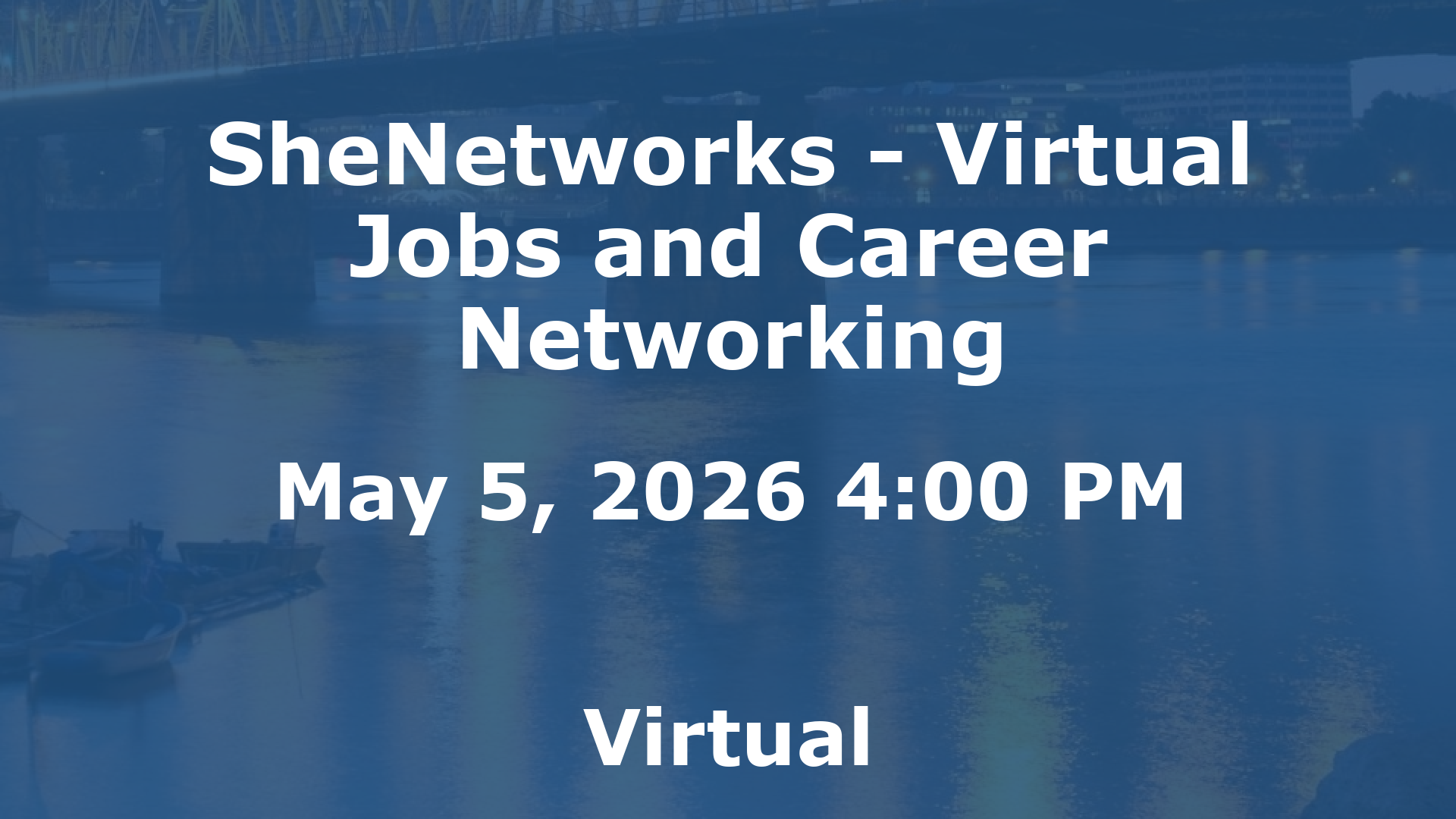 SheNetworks - Virtual Jobs and Career Networking event image